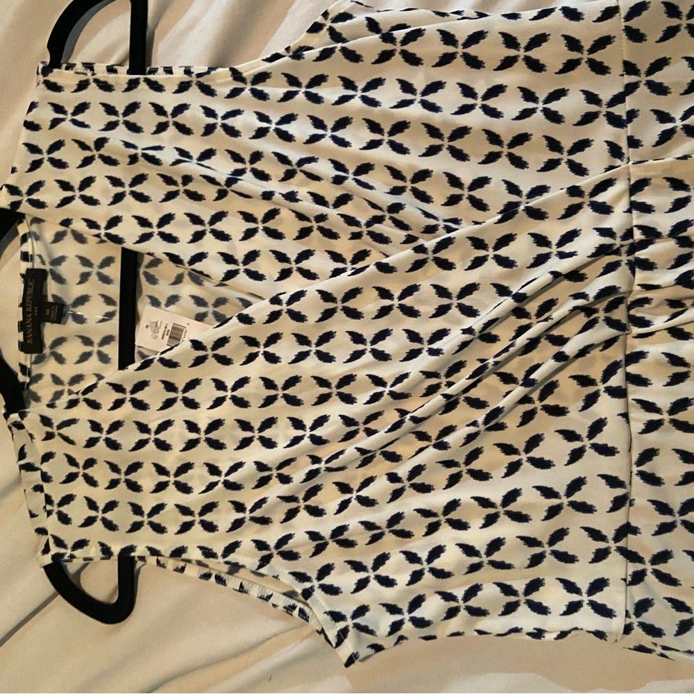 Banana Republic Navy and White Work Dress